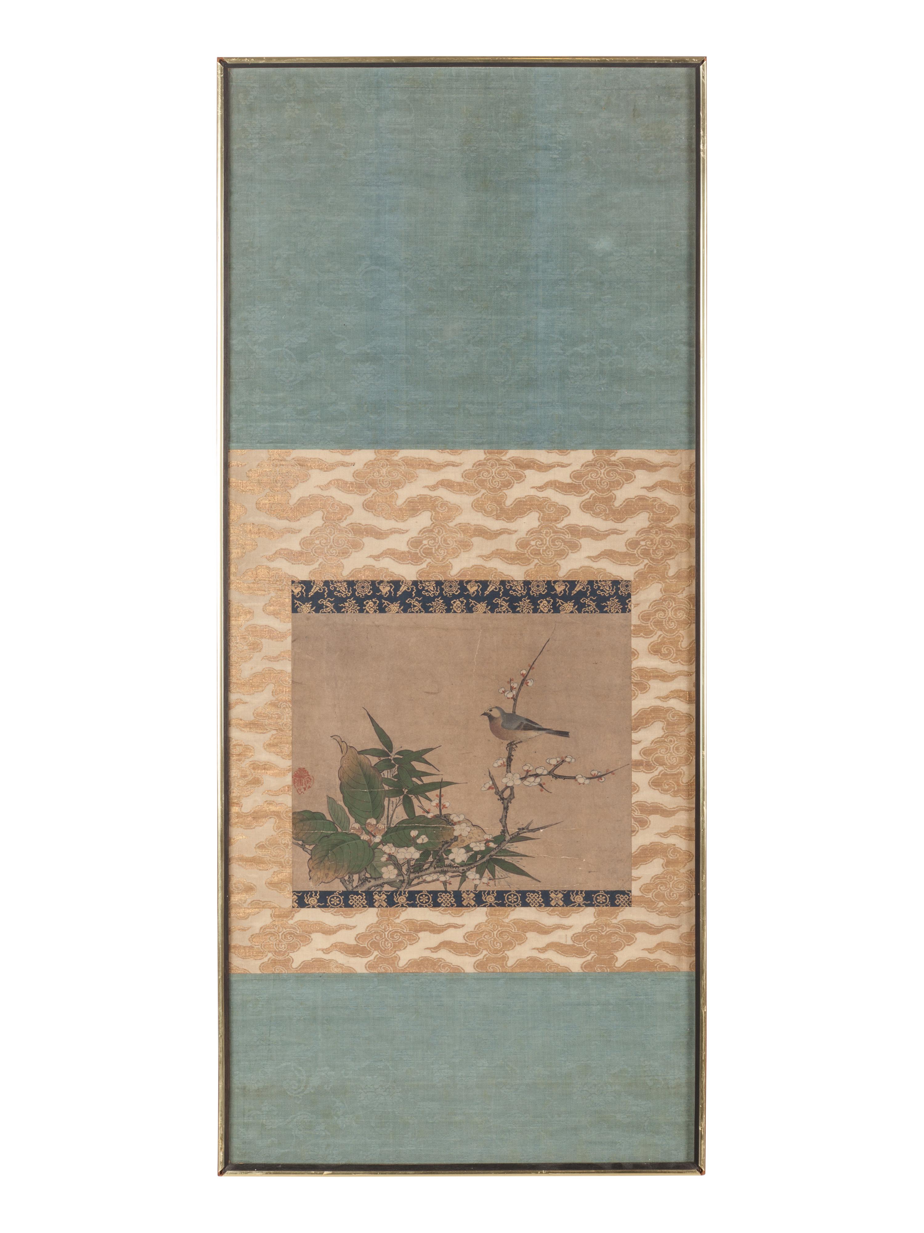 Four Japanese Ink and Color Paintings on Paper