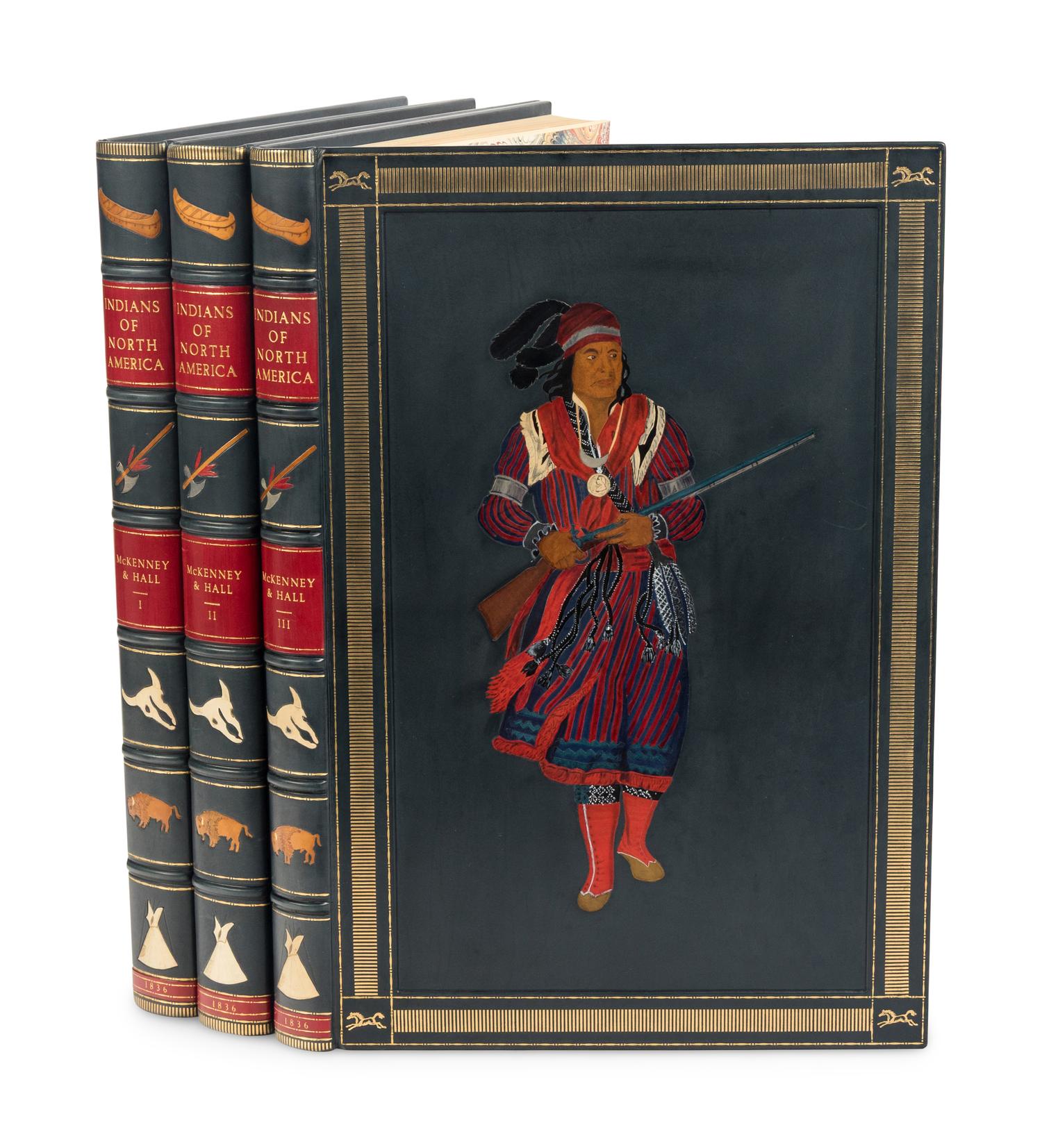 [AMERICANA]. McKENNEY, Thomas L. (1785-1859) and James HALL (1793-1868). History of the Indian Tribes of North America . Philadelphia: [Edward C. Biddle, 1836]; Frederick W. Greenough, 1838; Daniel Rice and James G. Clark, 1844.