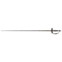 Elaborate Steel Hilted French Small Sword with Blued & Gilt Blade