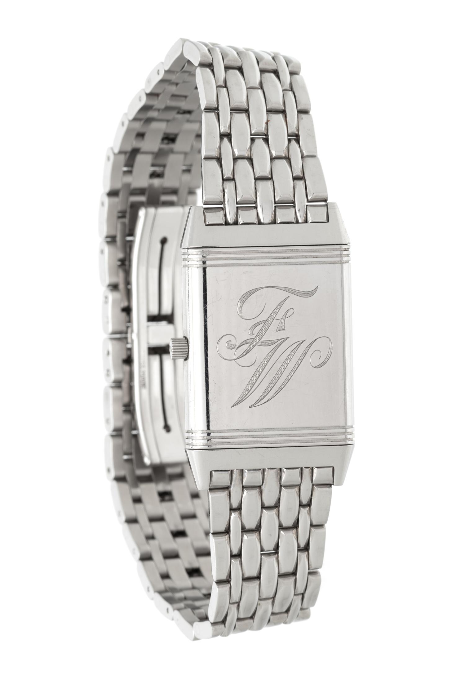 JAEGER-LeCOULTRE, STAINLESS STEEL REF. 250.8.86 'REVERSO' WRISTWATCH