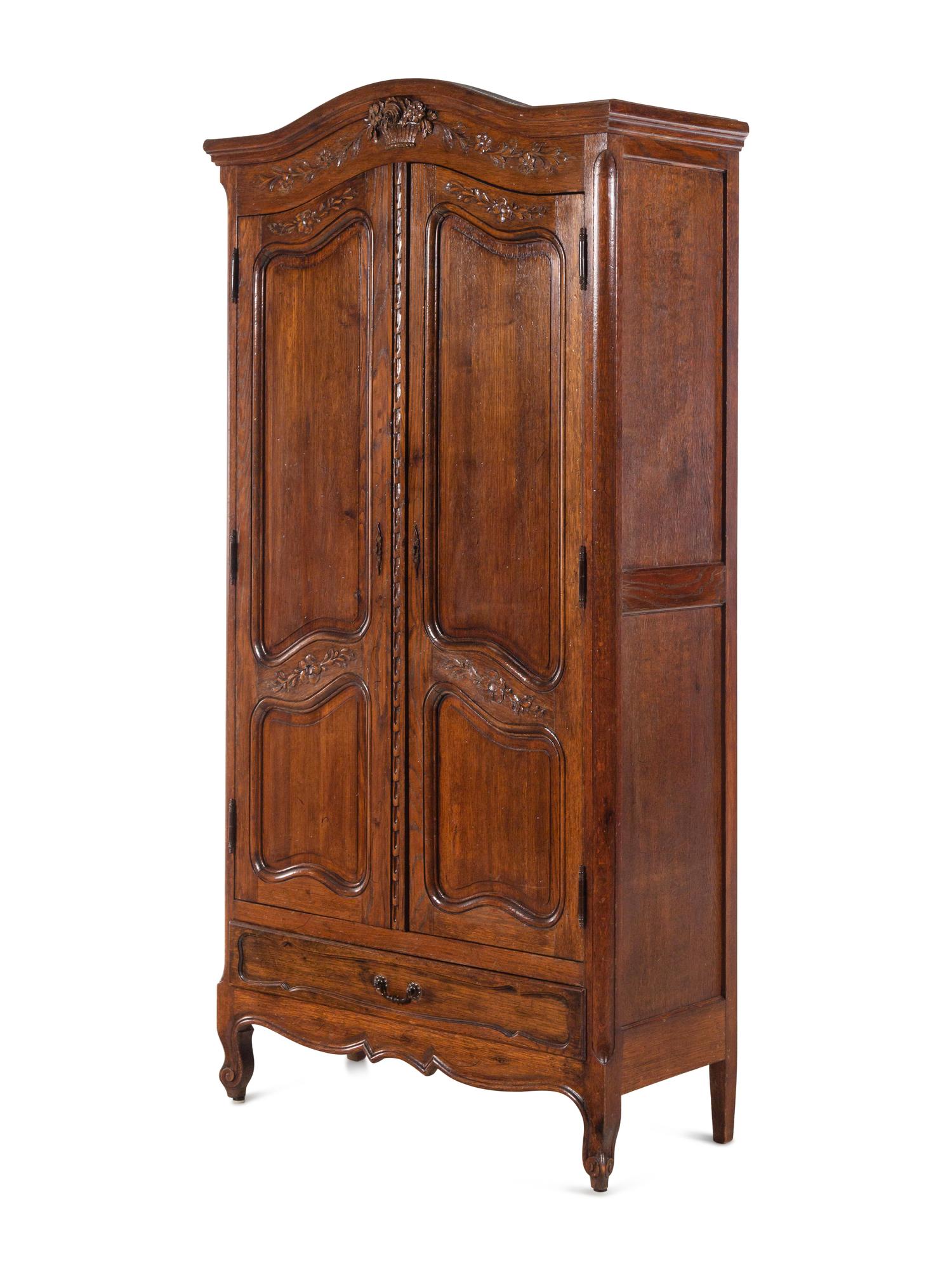 A French Provincial Style Oak Armoire
