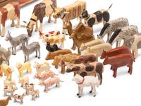 A Noah’s Ark Painted Wood Pull Toy