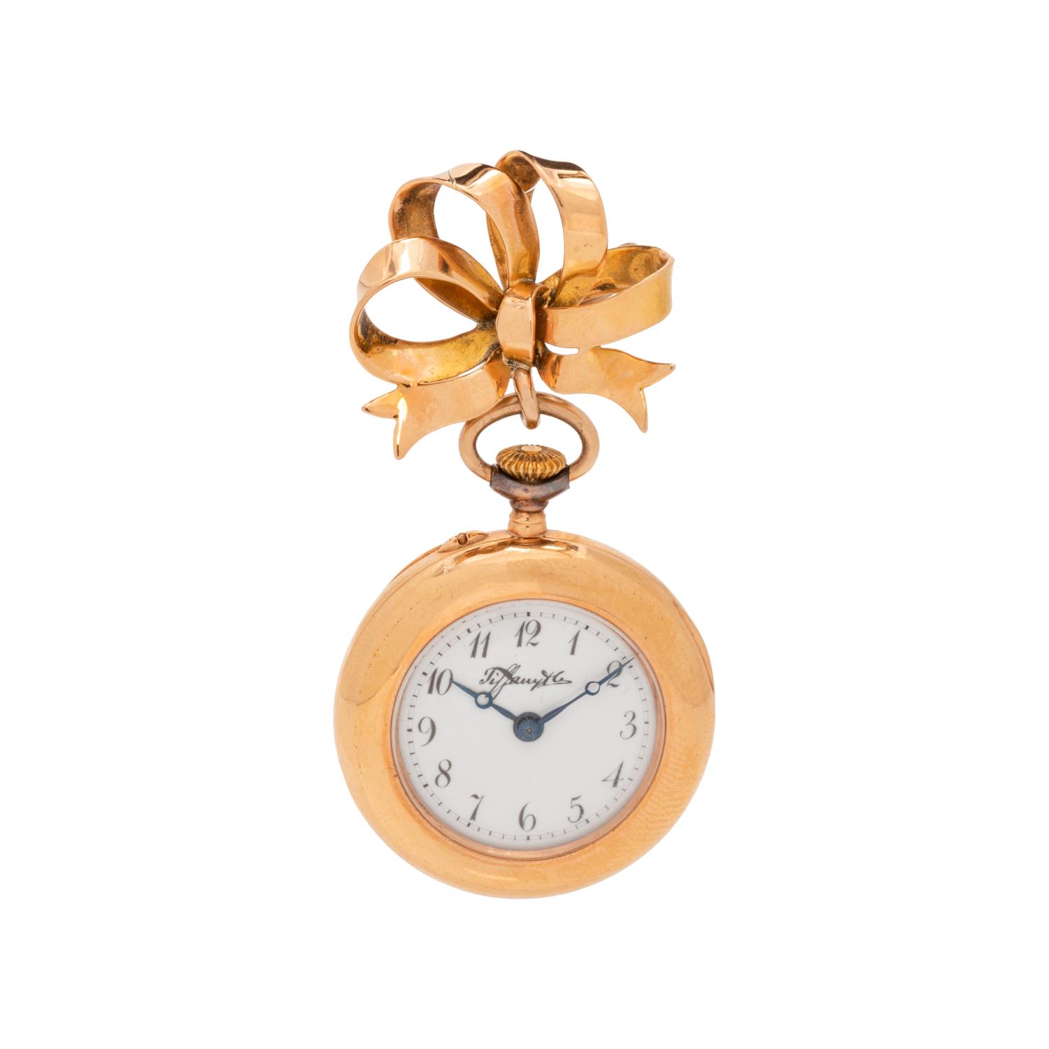 TIFFANY & CO., 18K YELLOW GOLD LAPEL WATCH