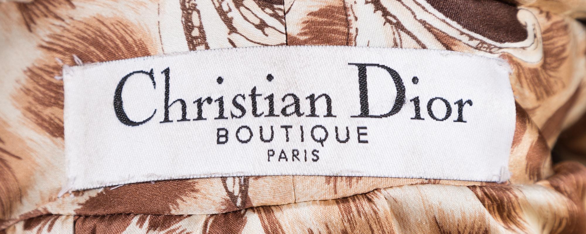 A Christian Dior Sable Crop Jacket, No size.