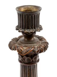 Two Pairs of Continental Bronze Candlesticks
