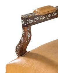 A Syrian Mother of Pearl Inlaid Armchair