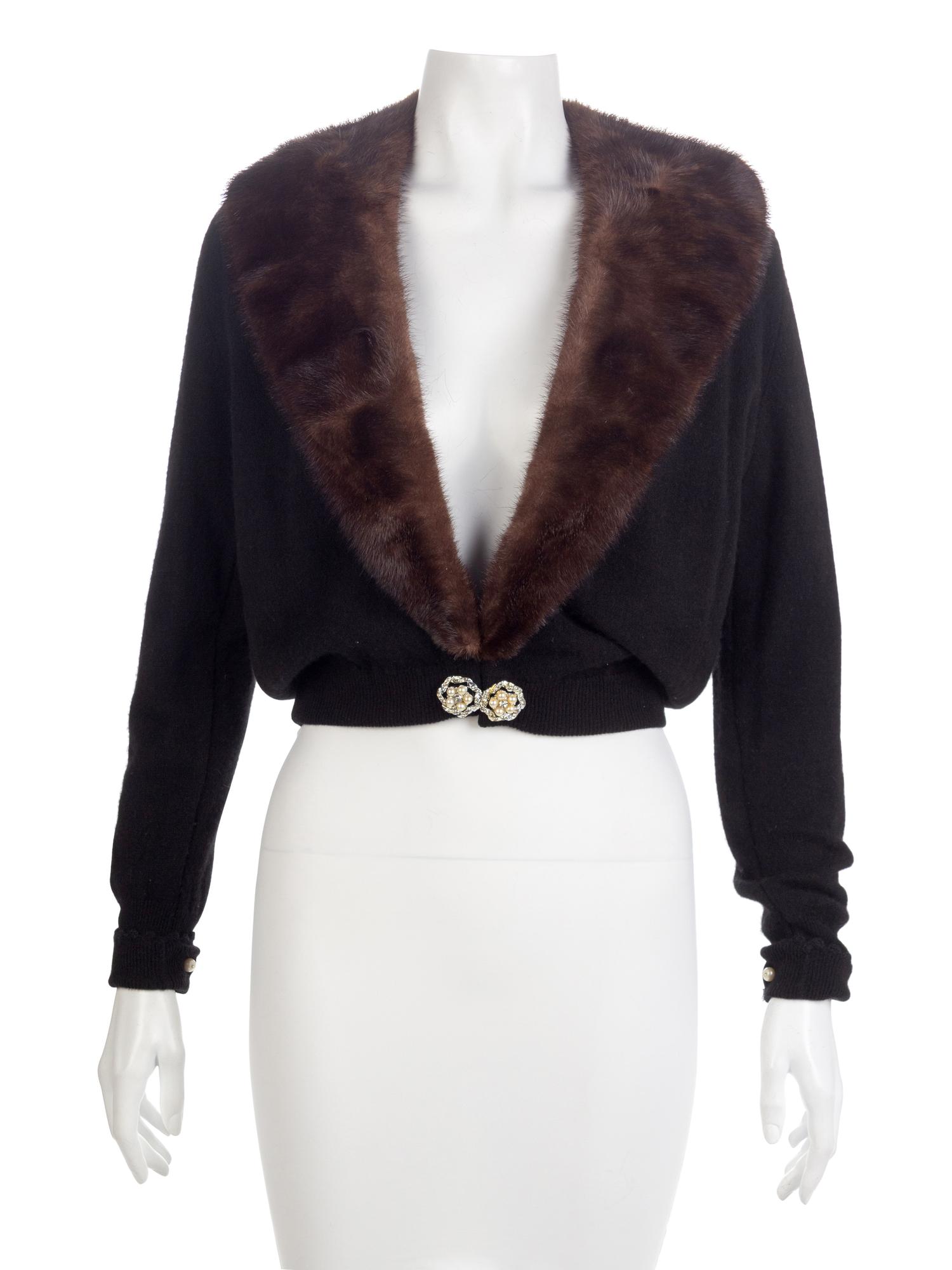 Bernard Altman Cashmere and Mink Cardigan, 1950-60s