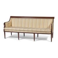 A Federal Carved Mahogany Sofa