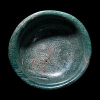 A Maya Green Fuchsite Bowl with Intricate Figures