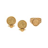 COLLECTION OF YELLOW GOLD JEWELRY