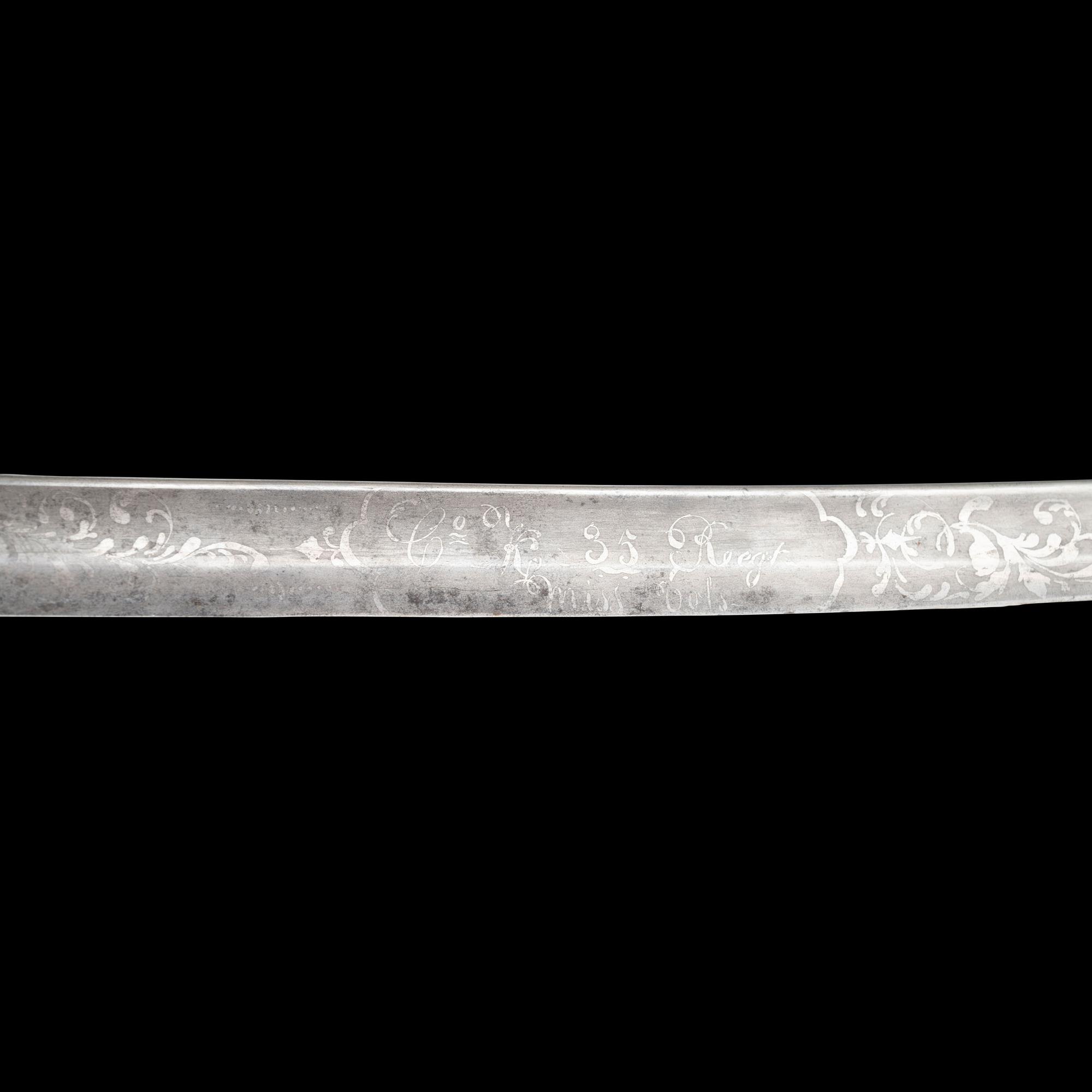 Archive of a Confederate Mobile-Made Etched Blade Staff & Field Officers Sword, Leech & Rigdon Two-Piece Belt Plate and Belt, Colt Navy and Holster likely of Capt. (Lt. Col.) R.H Shotwell