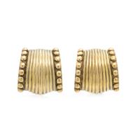 YELLOW GOLD HALF HOOP EARRINGS