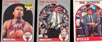 A Large Group of 60 Assorted Vintage Chicago Bulls Championship Era and 1980s Stars Signed Autograph Basketball Cards (Including Phil Jackson),