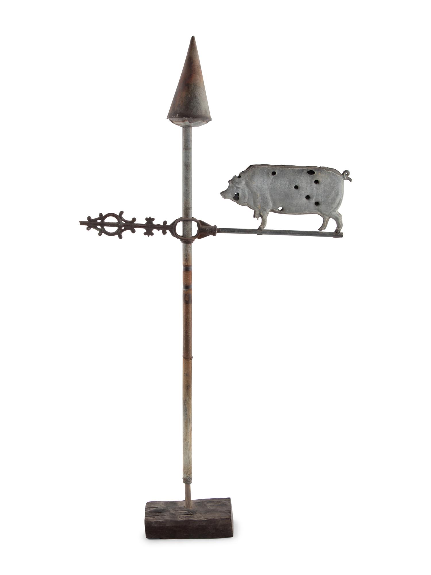 A Molded Sheet Metal Pig Weathervane
