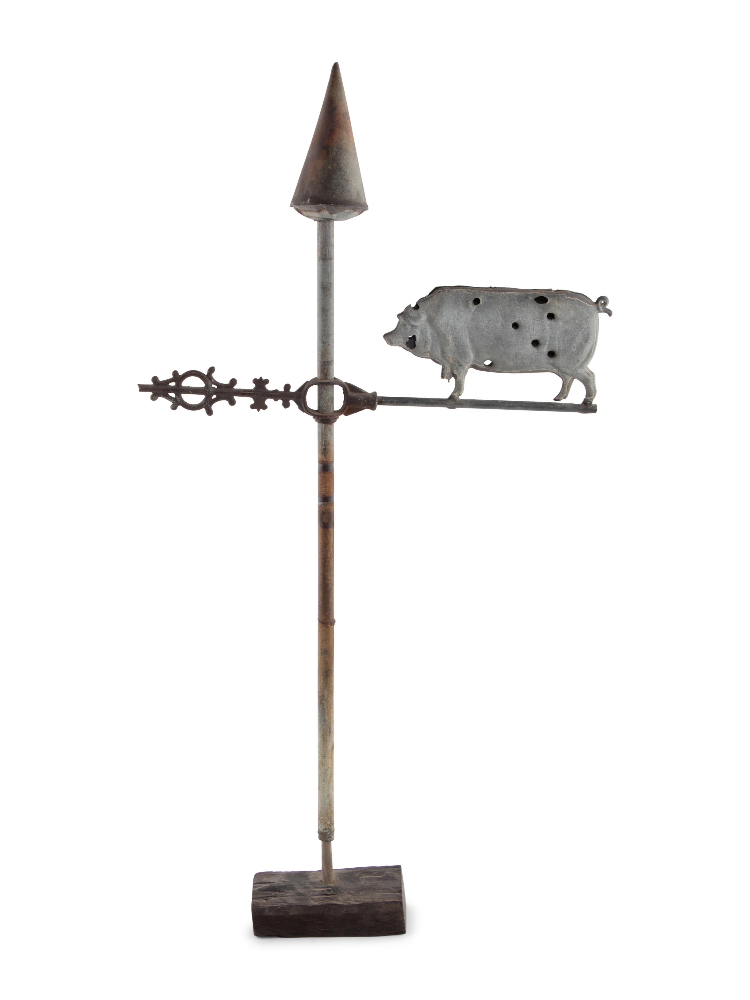 A Molded Sheet Metal Pig Weathervane