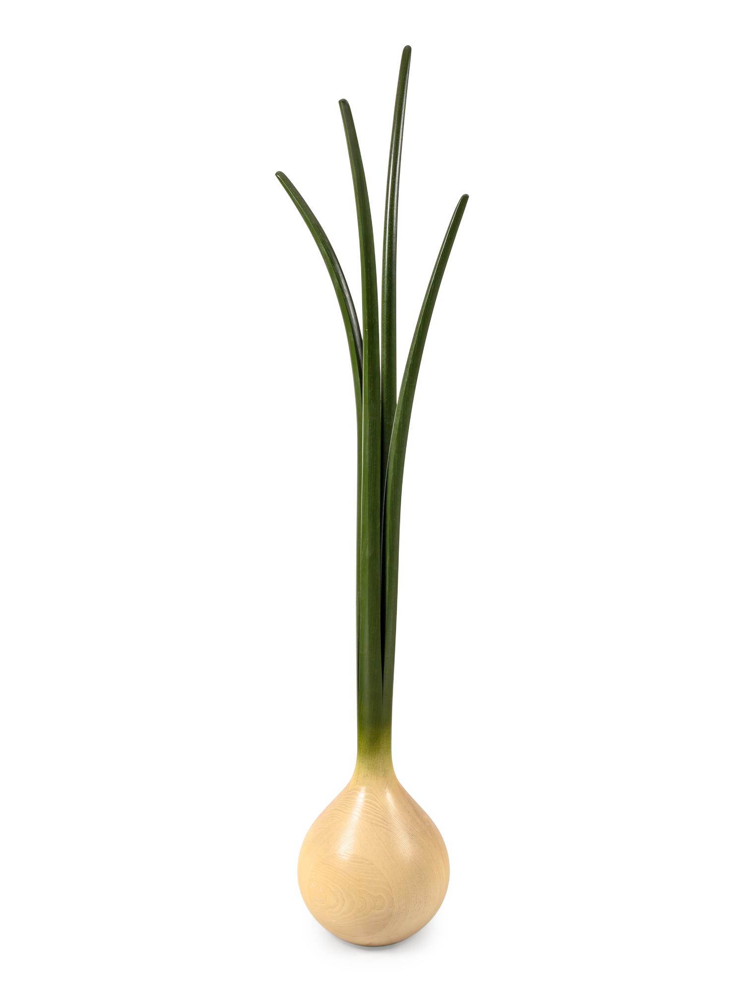 An American Painted Oak Scallion Coat Rack