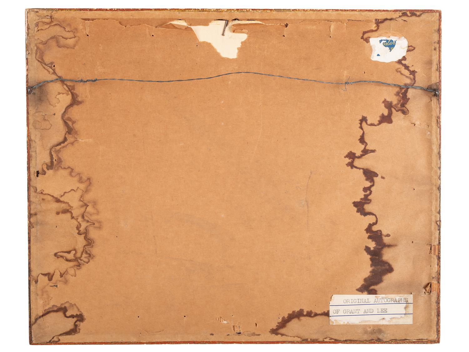 [CIVIL WAR]. CDVs signed by Robert E. LEE and Ulysses S. GRANT.