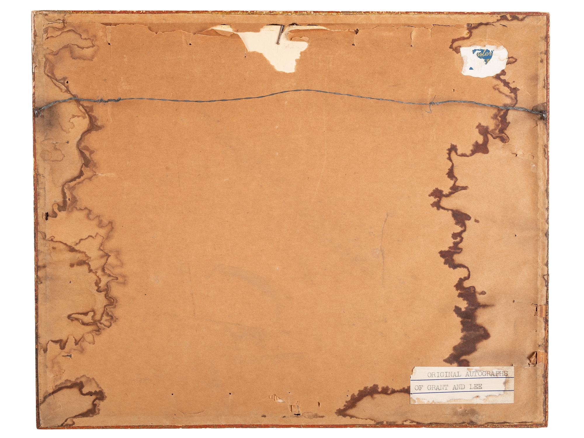 [CIVIL WAR]. CDVs signed by Robert E. LEE and Ulysses S. GRANT.