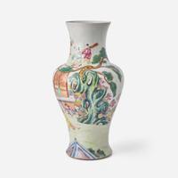A Chinese famille rose-decorated baluster vase 粉彩棒槌瓶 Possibly Republic period ?????