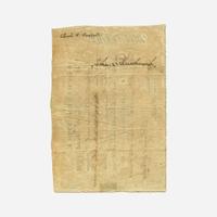 [Hamilton, Alexander] [Panic of 1792] Deferred Stock Certificate of the United States