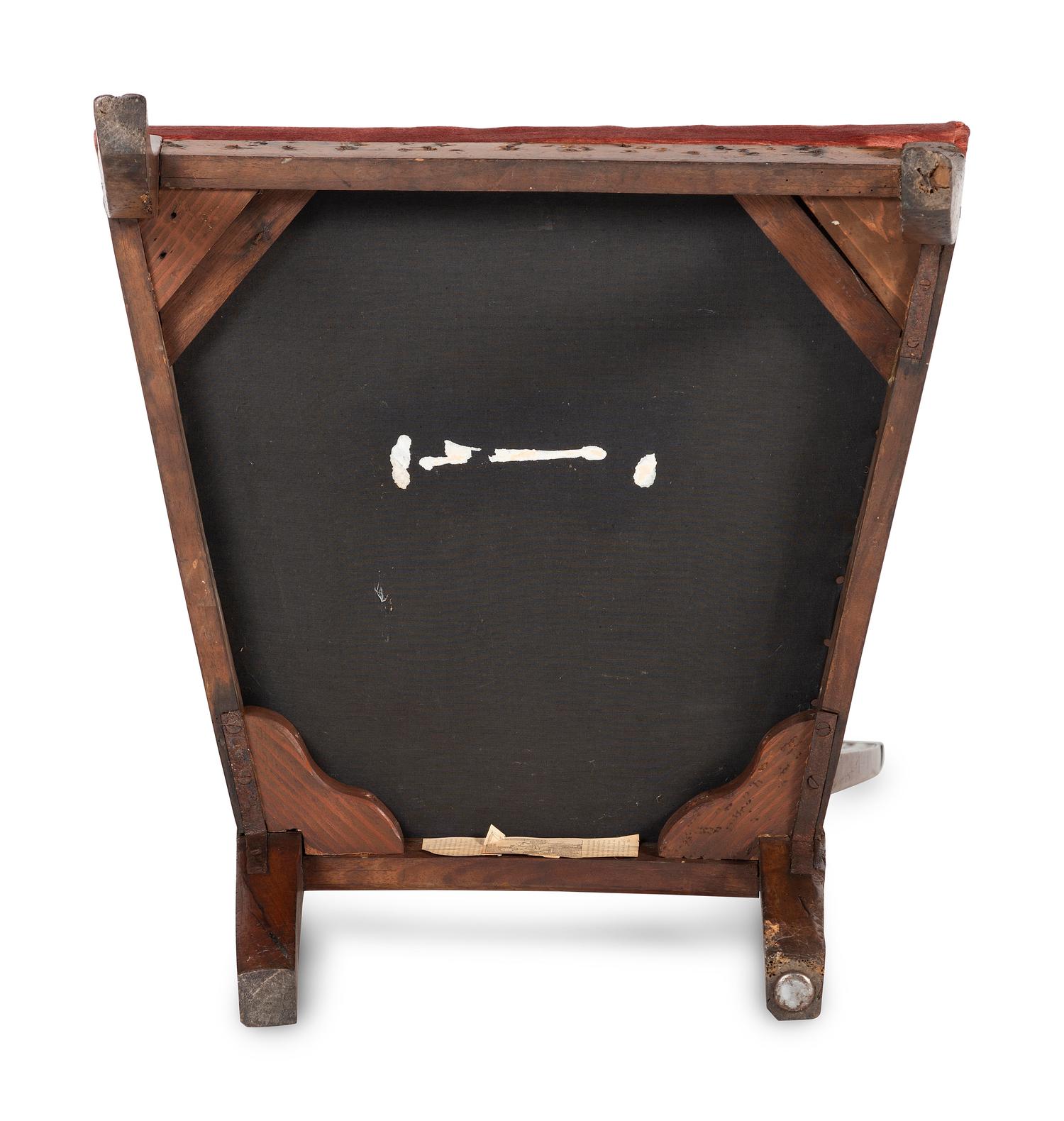 A George III Carved Walnut High-Back Slipper Chair