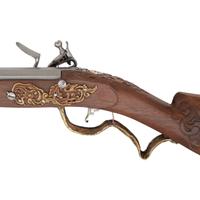 Carved Contemporary Flintlock Jaeger Rifle