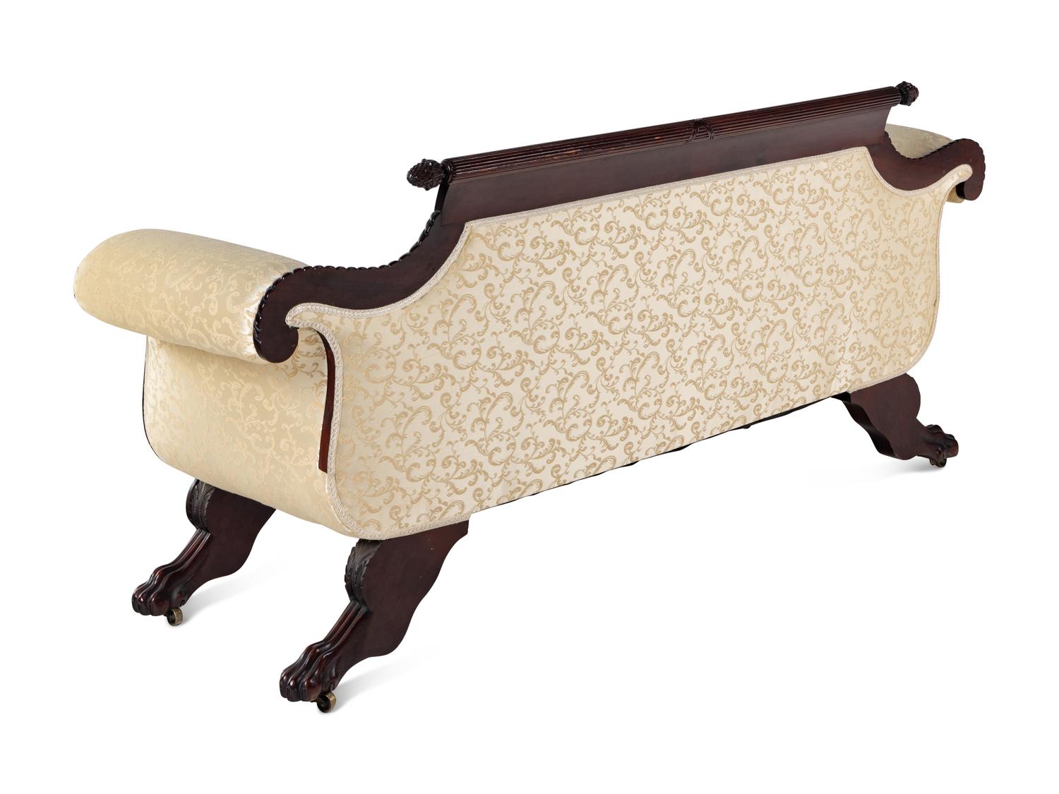 An American Classical Style Carved Sofa