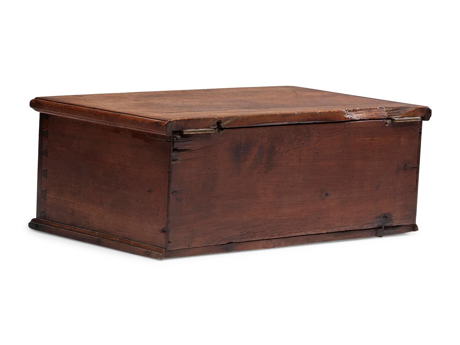 A Rare William and Mary Vine and Berry Inlaid Walnut Document Box