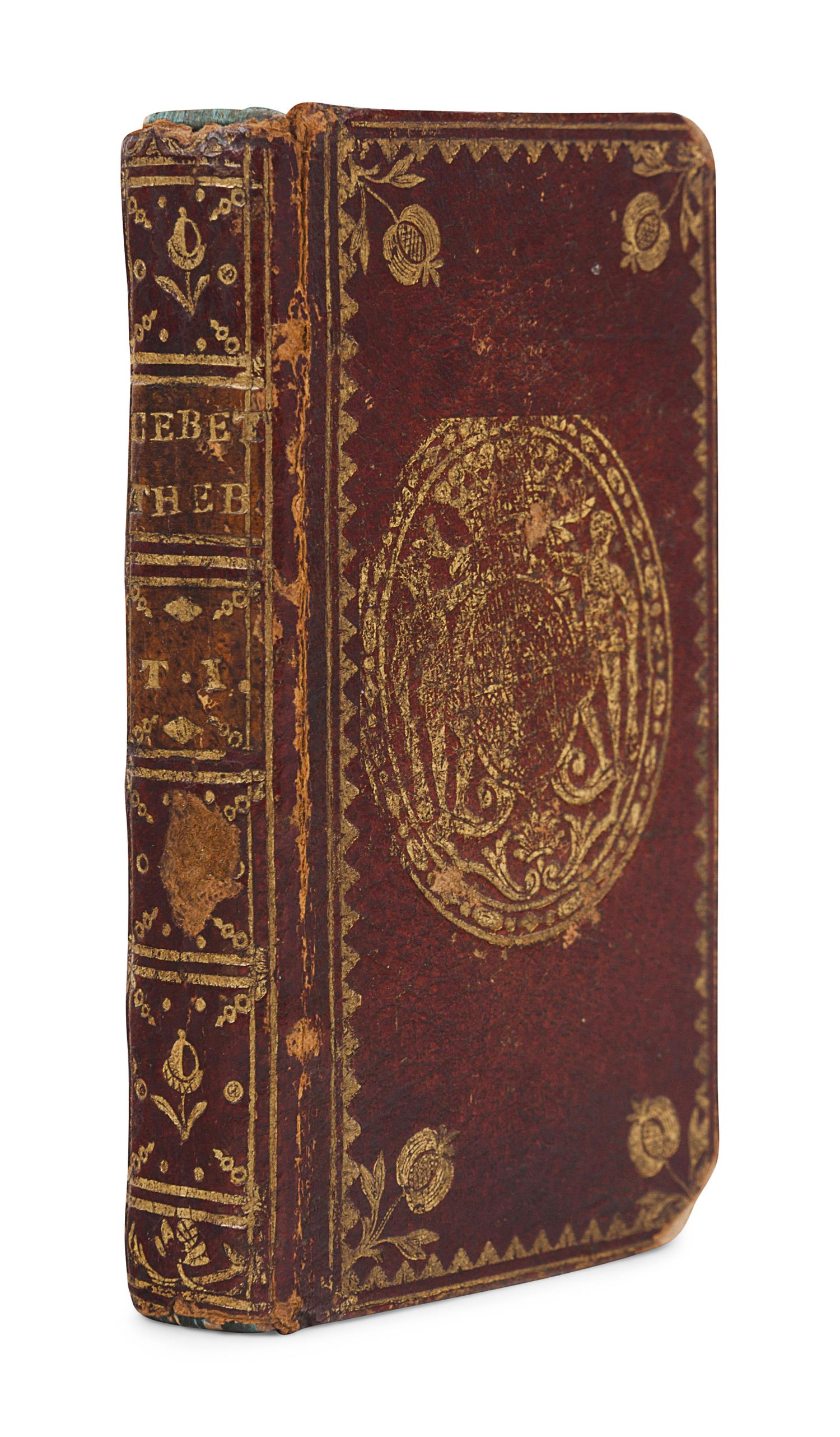 [MINIATURE BOOK]. -- [ROOSEVELT, Franklin D. (1882-1945), his copy]. EPICTETUS (ca 50-135). -- SNECANUS, Johannes Daniel (ca 1580-1655). Epicteti Enchiridion, et Cebetis Tabula. Rotterdam: Arnoldi Leers, 1654.