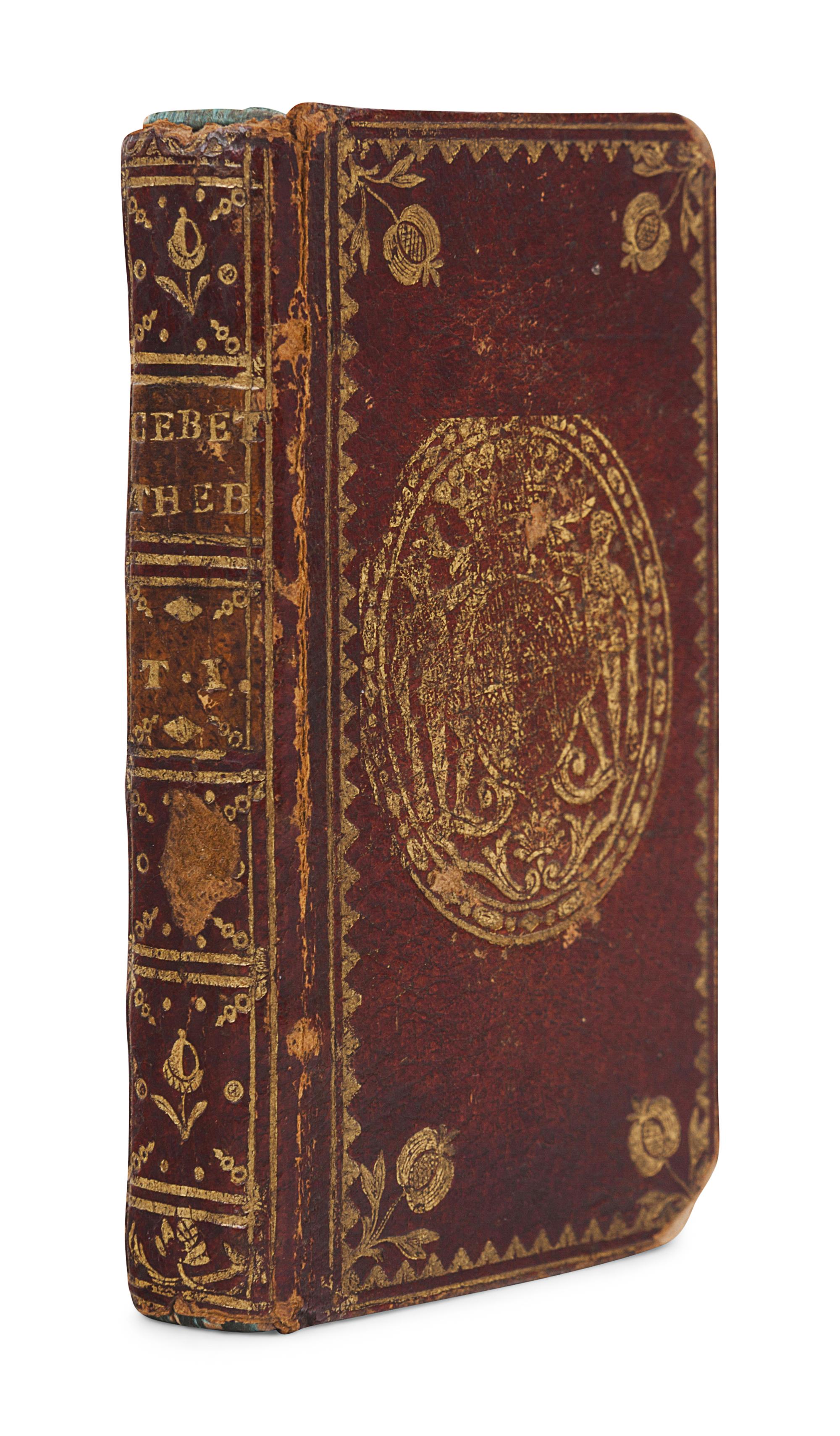 [MINIATURE BOOK]. -- [ROOSEVELT, Franklin D. (1882-1945), his copy]. EPICTETUS (ca 50-135). -- SNECANUS, Johannes Daniel (ca 1580-1655). Epicteti Enchiridion, et Cebetis Tabula. Rotterdam: Arnoldi Leers, 1654.