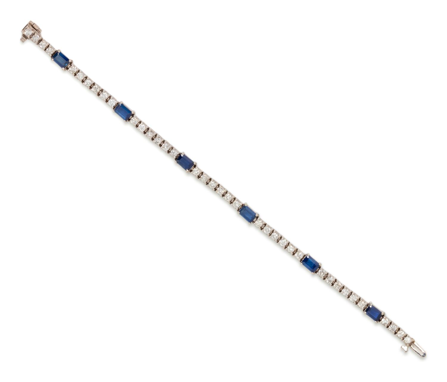 SAPPHIRE AND DIAMOND BRACELET