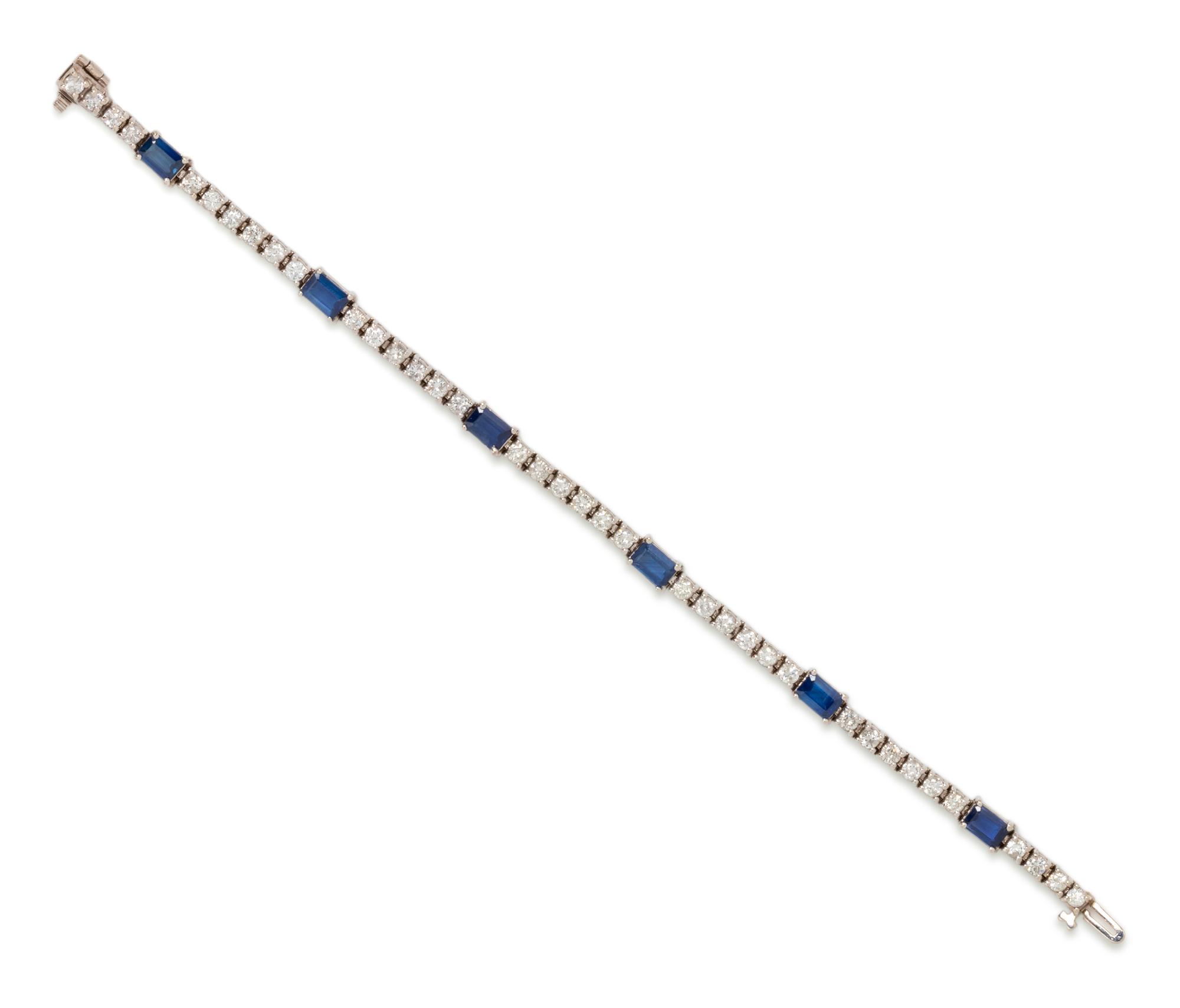 SAPPHIRE AND DIAMOND BRACELET