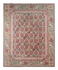 A Floral Pattern Hooked Rug