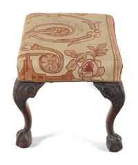A George III Carved Mahogany Stool