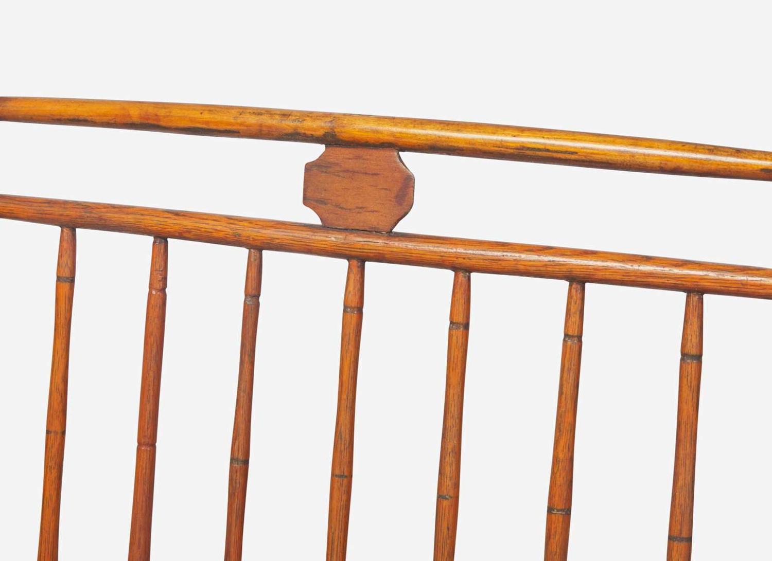 A Windsor rod-back settee, early 19th century