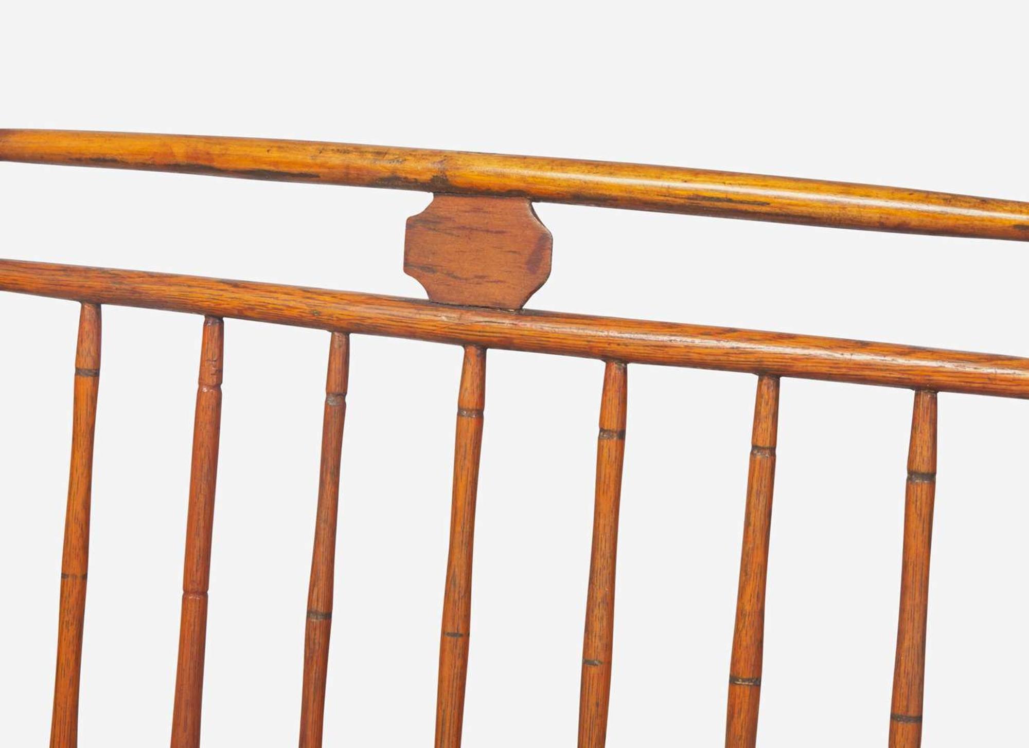 A Windsor rod-back settee, early 19th century
