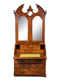 A George II Walnut Bureau Bookcase — 18TH CENTURY AND LATER
