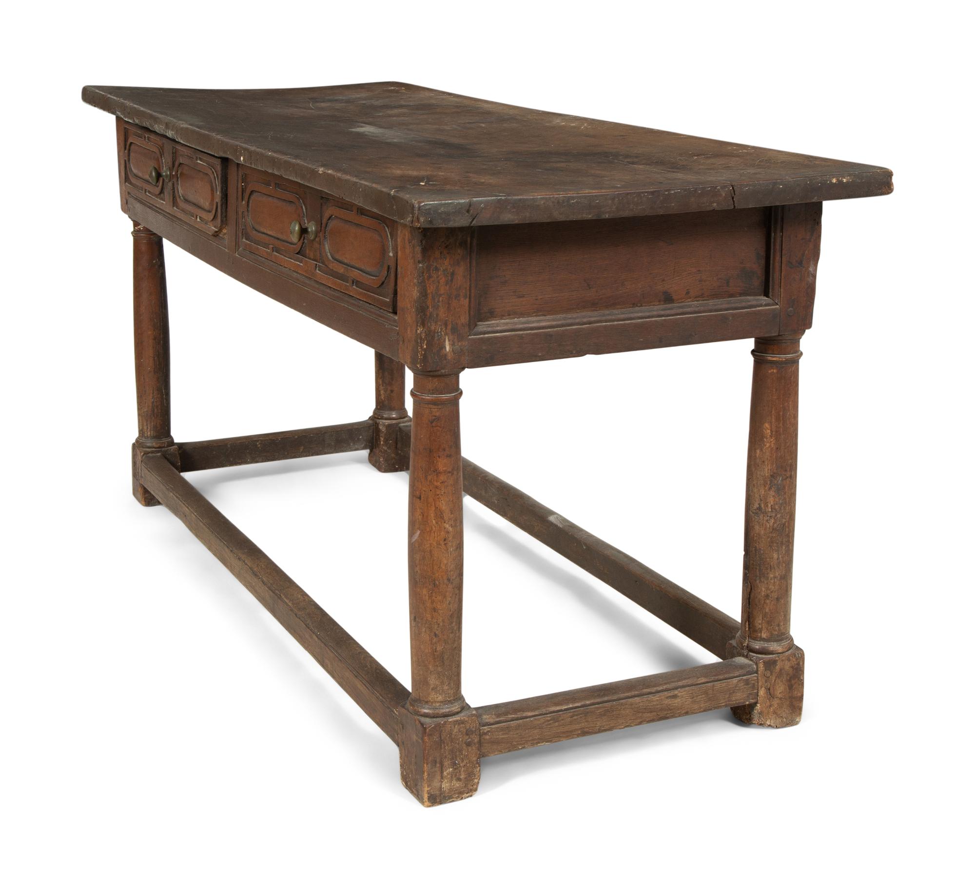 A French Provincial Walnut Farm Table