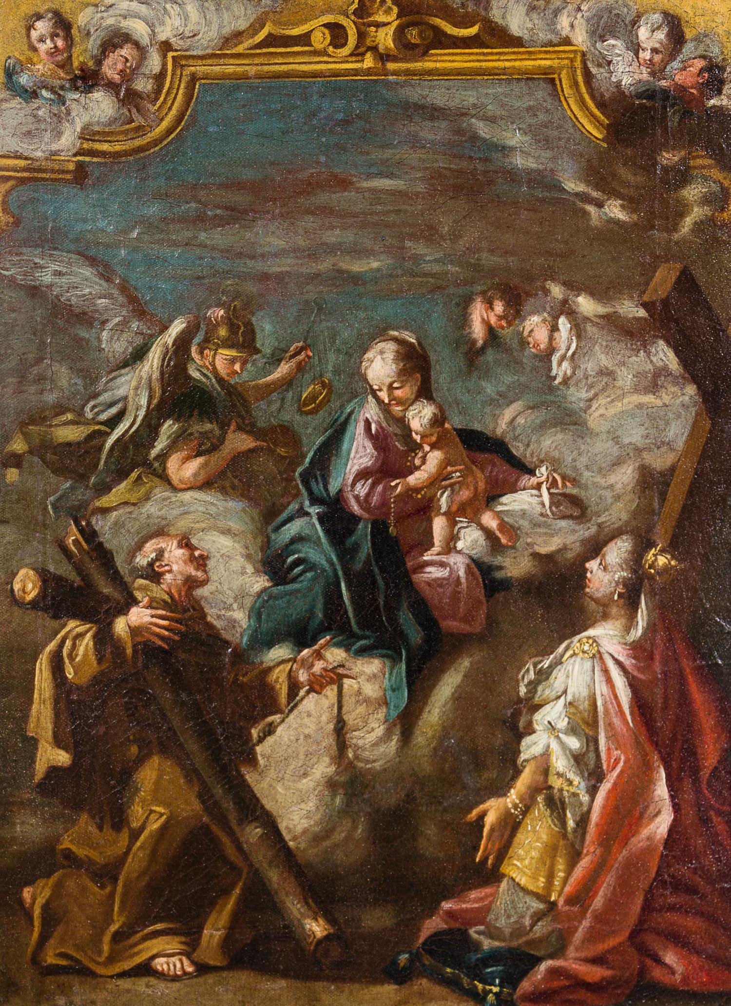 Continental School, (18th Century), Adoration of Madonna and Child