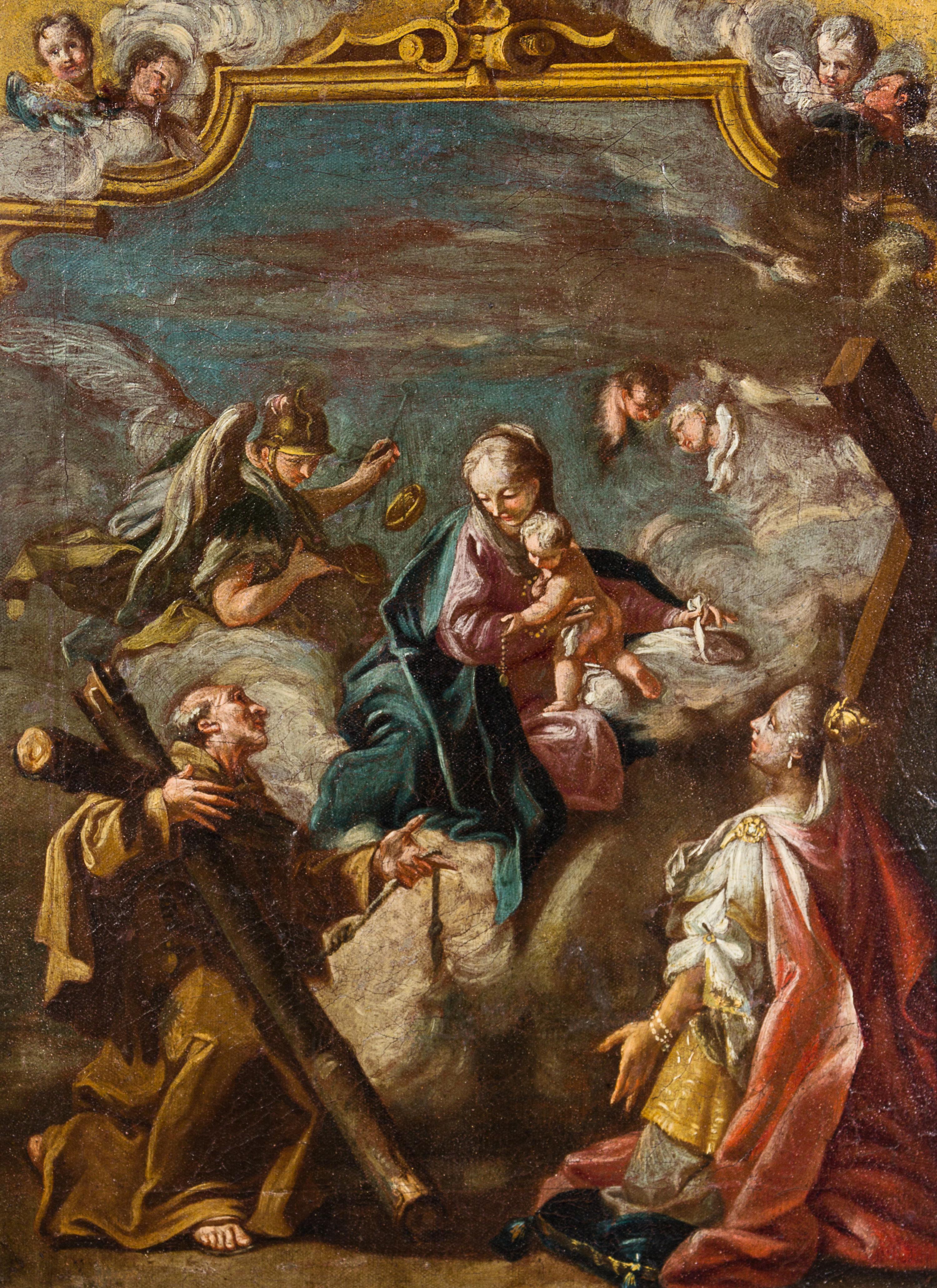 Continental School, (18th Century), Adoration of Madonna and Child