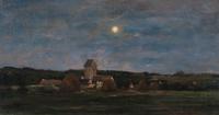 Attributed to Charles Francois Daubigny, (American, 1817-1878), Night Landscape