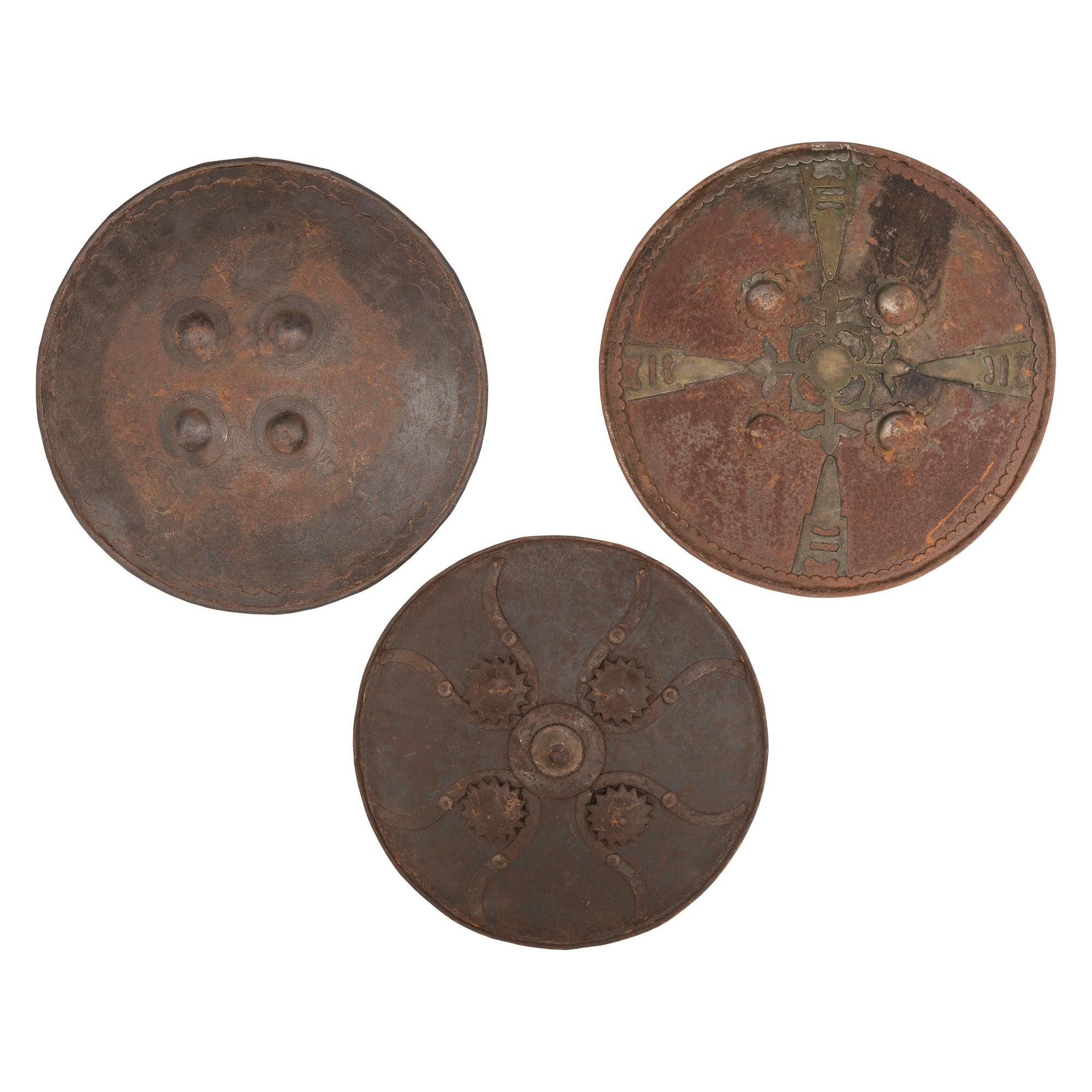 Lot of 18th/19th Century Indo-Persian Dhal or Separ Shields