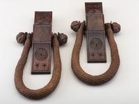 A Pair of Carved Wood Beckets