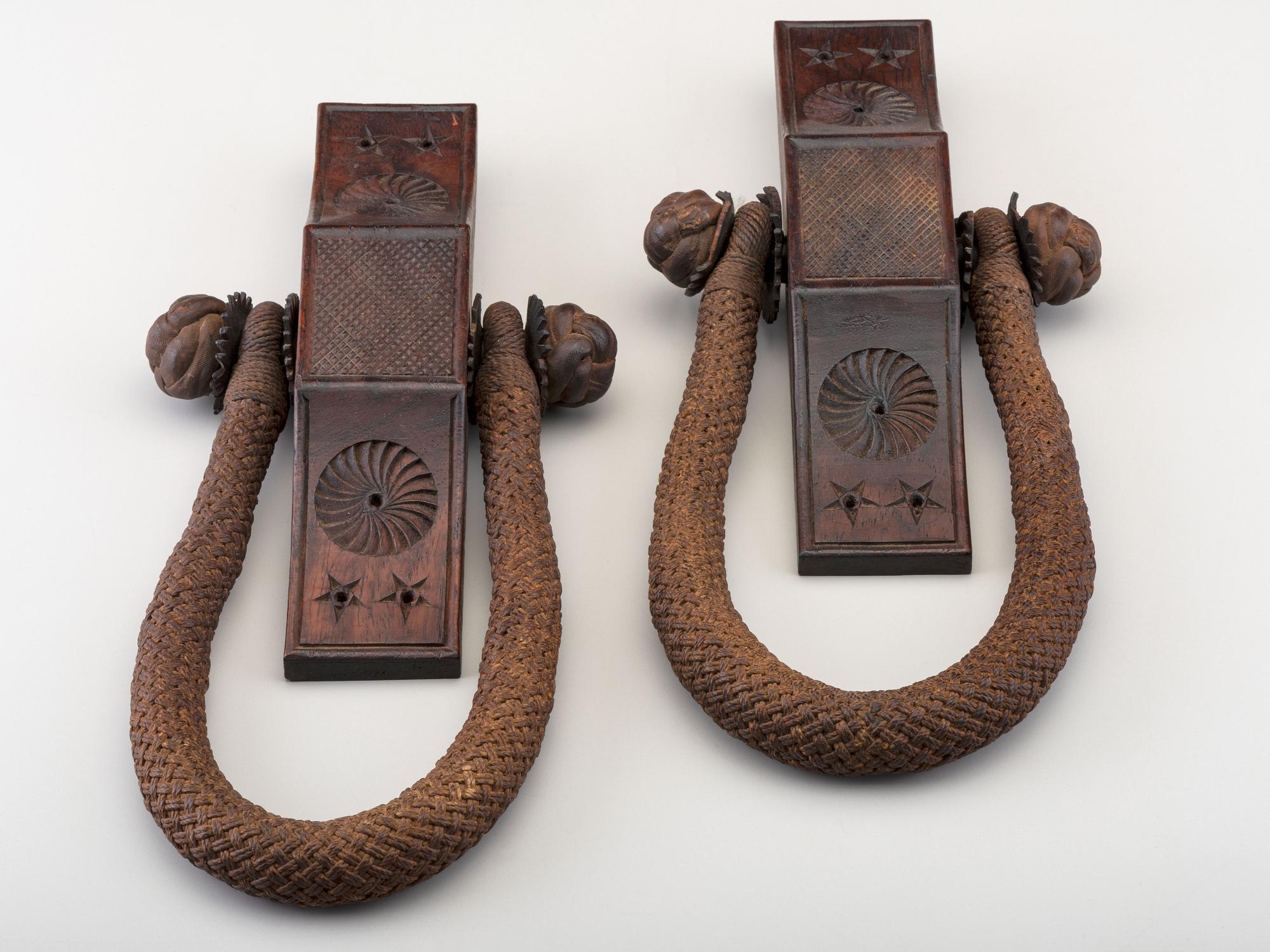 A Pair of Carved Wood Beckets