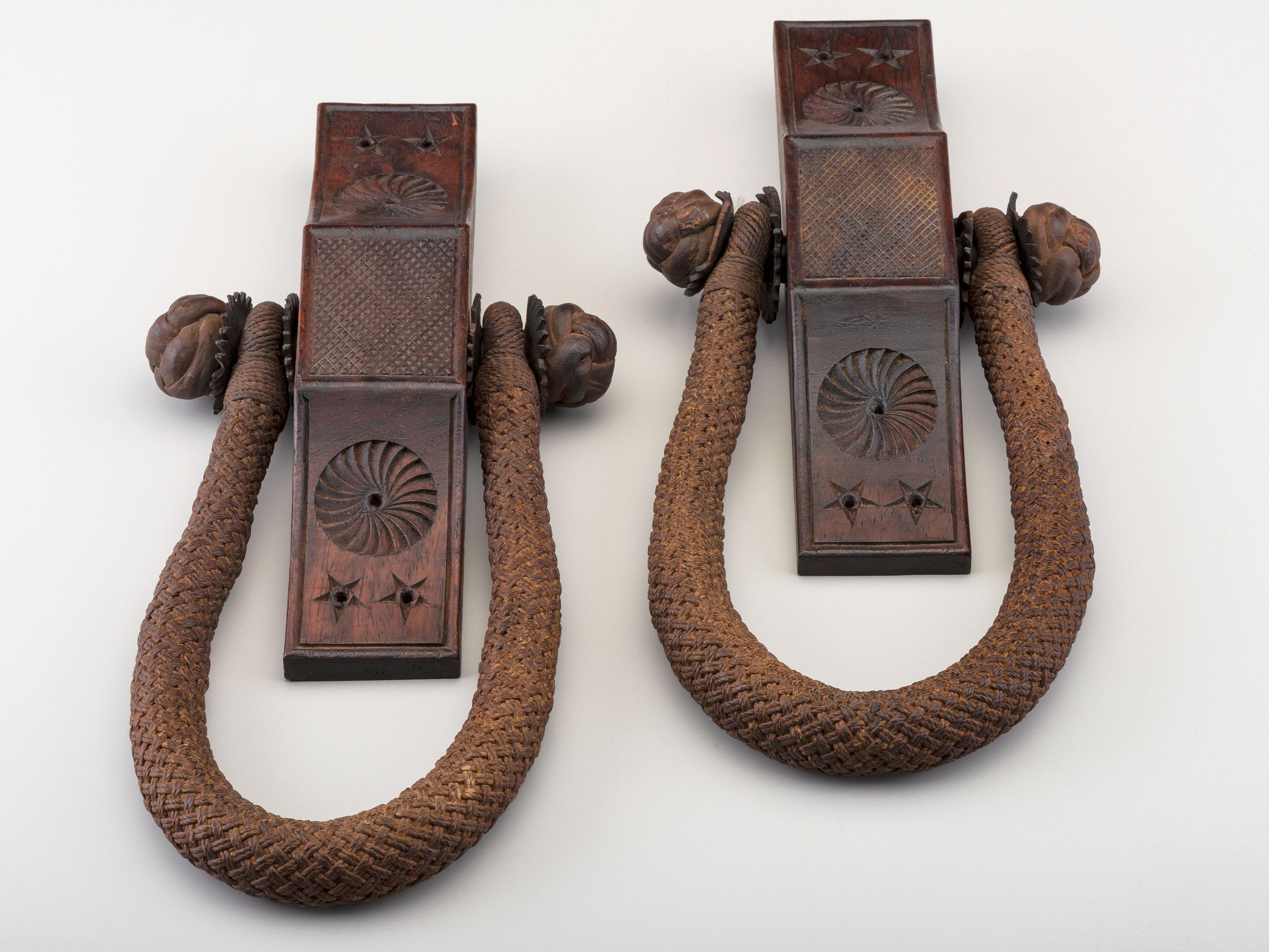 A Pair of Carved Wood Beckets