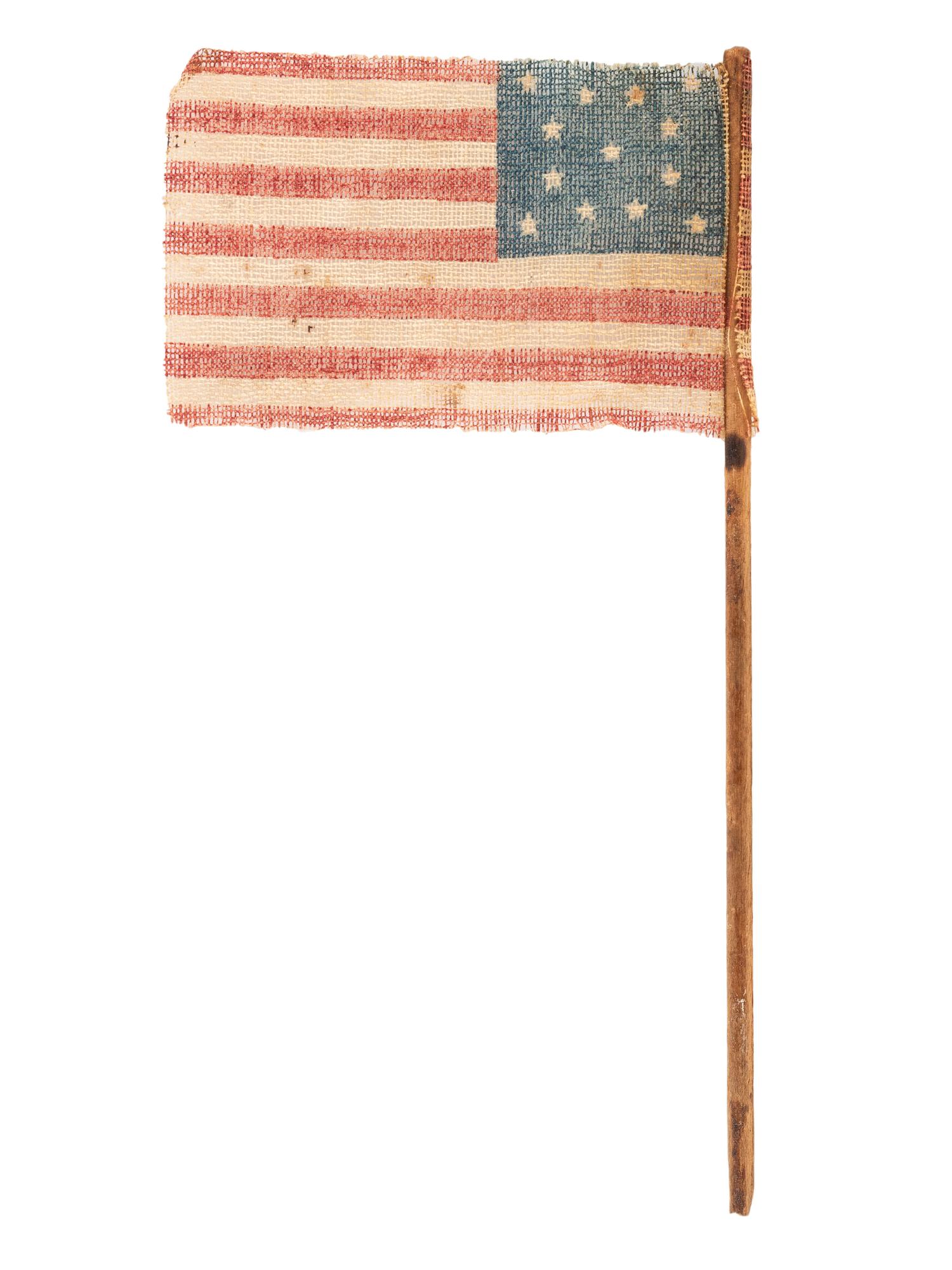 [FLAGS]. 13-star parade flag, ca 1860s-1870s.