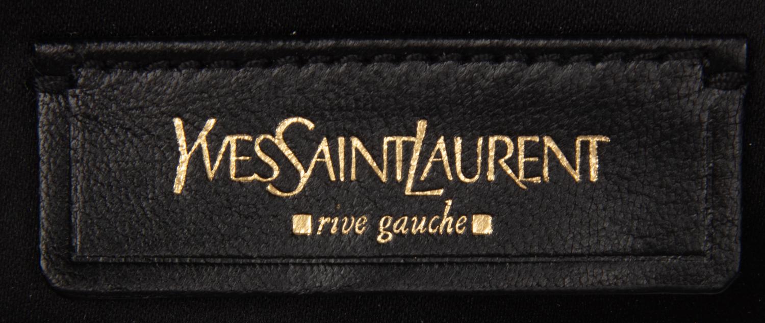 Yves Saint Laurent Rive Gauche, Grey Leather Crossbody Bag