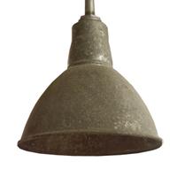 A Galvanized Steel Industrial Light Fixture 11" W x 11" D x 35 — United States, Circa 1950