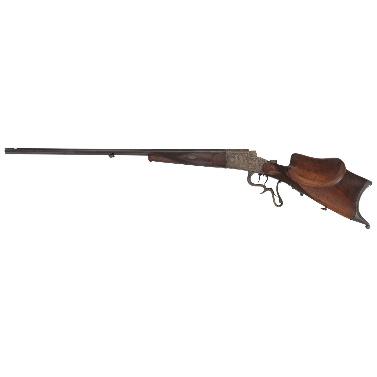 ** Engraved Austrian Schuetzen Rifle by Franz Stepan of Wels