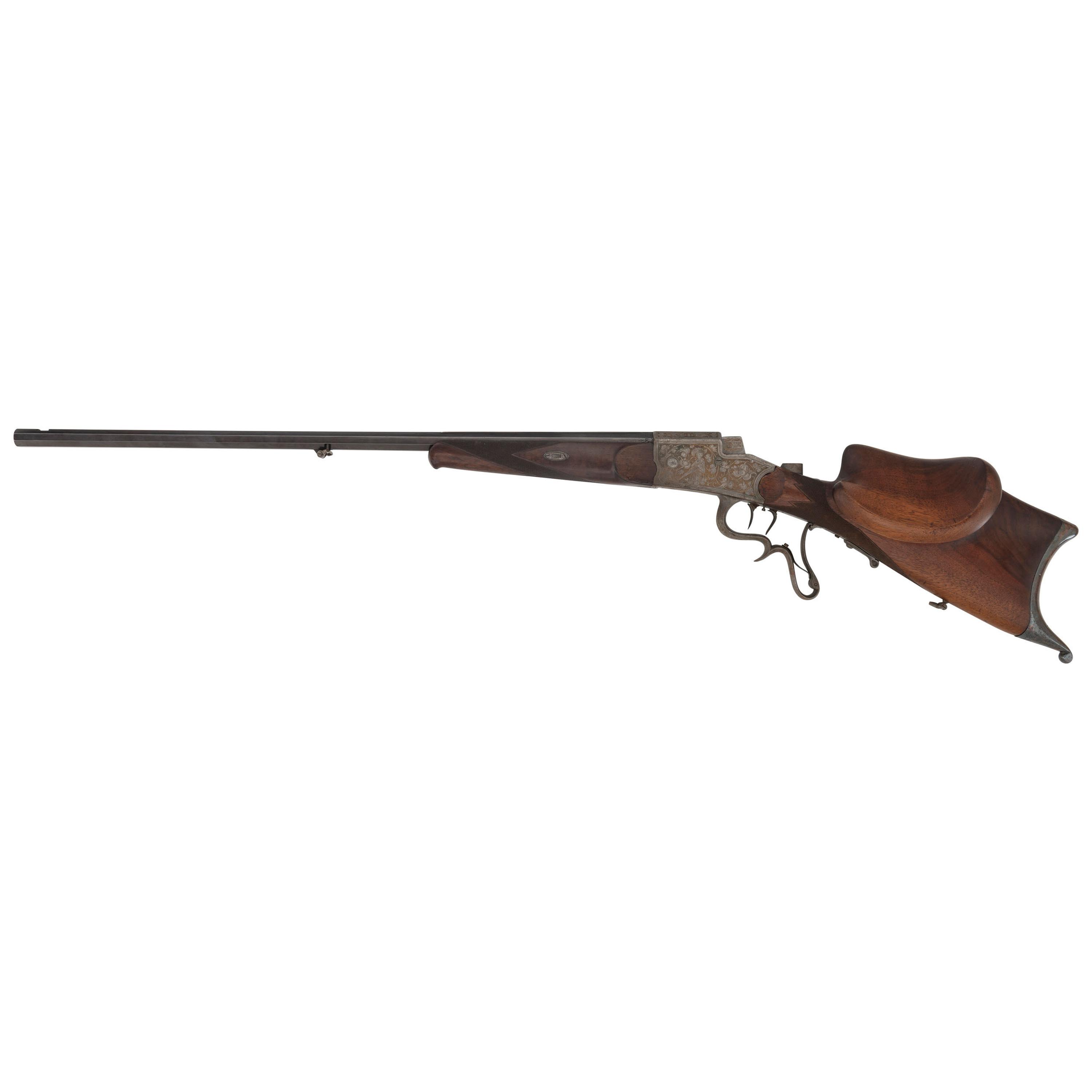 ** Engraved Austrian Schuetzen Rifle by Franz Stepan of Wels